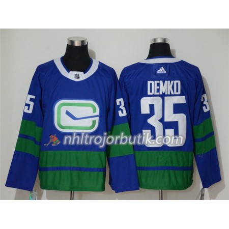 Män Ishockey Vancouver Canucks tröja Thatcher Demko 35 Alternate Adidas 2019-20 Blå Authentic